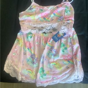 NWT Care Bears x SHEIN lacy pajama set, XL
